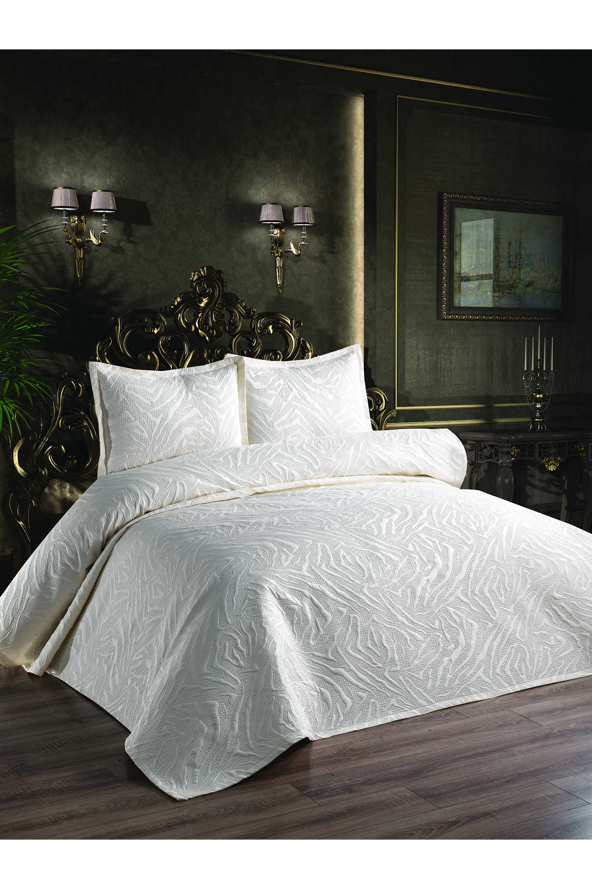 coverbox Ultrasonik Kapitoneli Çift Kişilik Yatak Örtüsü Ve Yastık Kılıfları - Görsel 2