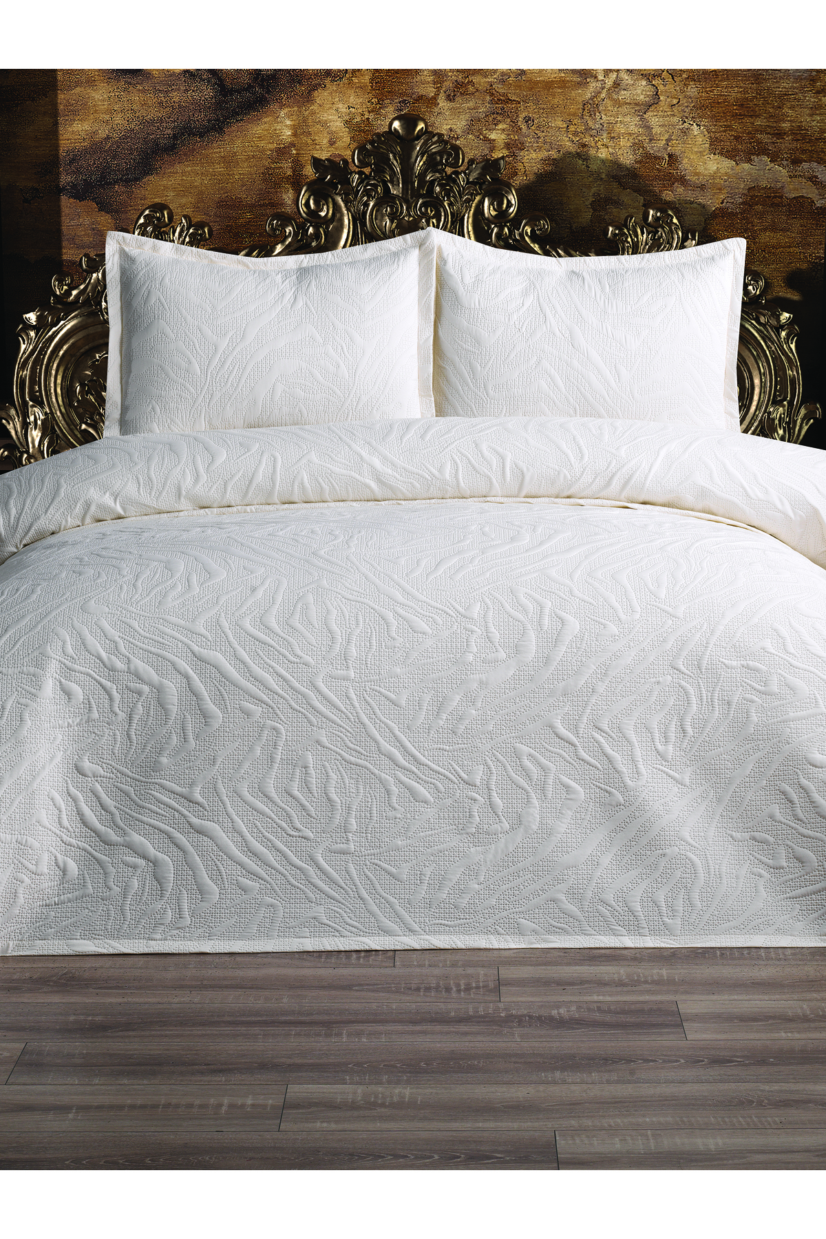 coverbox Ultrasonik Kapitoneli Çift Kişilik Yatak Örtüsü Ve Yastık Kılıfları - Görsel 3