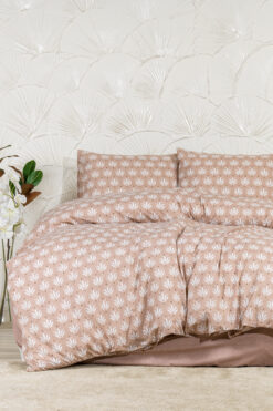 Elart Riva Nevresim Takımı Çift Kişilik Lastikli Çarşaf (200x220 cm) Bej