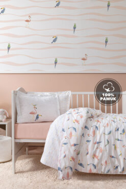 Yataş Mini Nuala Bebek Ranforce %100 Pamuk Nevresim Takımı - Pudra