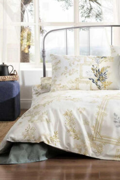 Özdilek ÖZDİLEK NEV CANOLA ÇİFT KİŞİLİK NEVRESİM TAKIMI GOLD BEYAZ