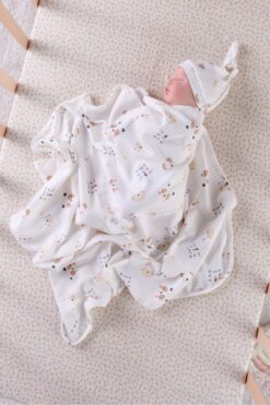 Bondberro Tek Katlı Bebek Ve Yeni Doğan Battaniye %100 Pamuk Oeko-teks Sertifikalı 85 X 85 Cm