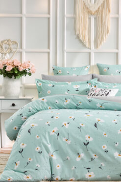 Always Çarşafı Lastikli Çift Taraflı Tek Kişilik Nevresim Takımı Eylül Mint