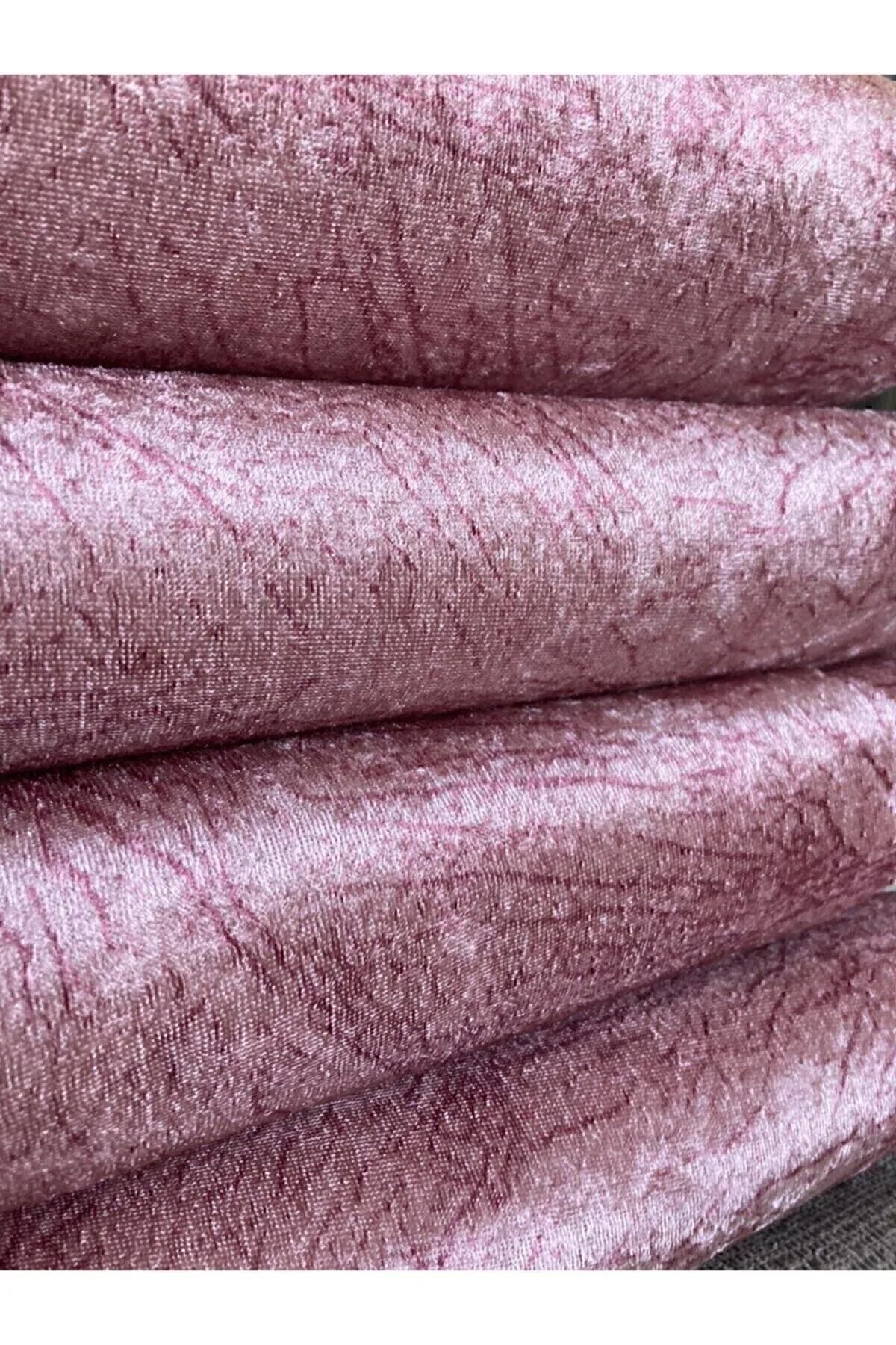 FavoriTeks Koltuk Çekyat Örtüsü Gülkurusu Damar Desenli Kaymaz Taban Süngerli Üst Kumaş Kadife