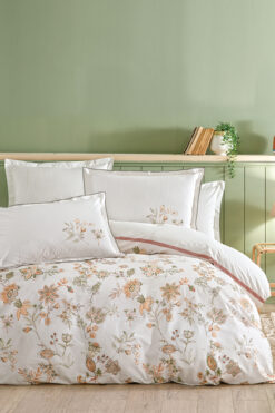 Puffy Imelda Tek Kişilik Ranforce %100 Pamuk Nevresim Takımı - Adaçayı