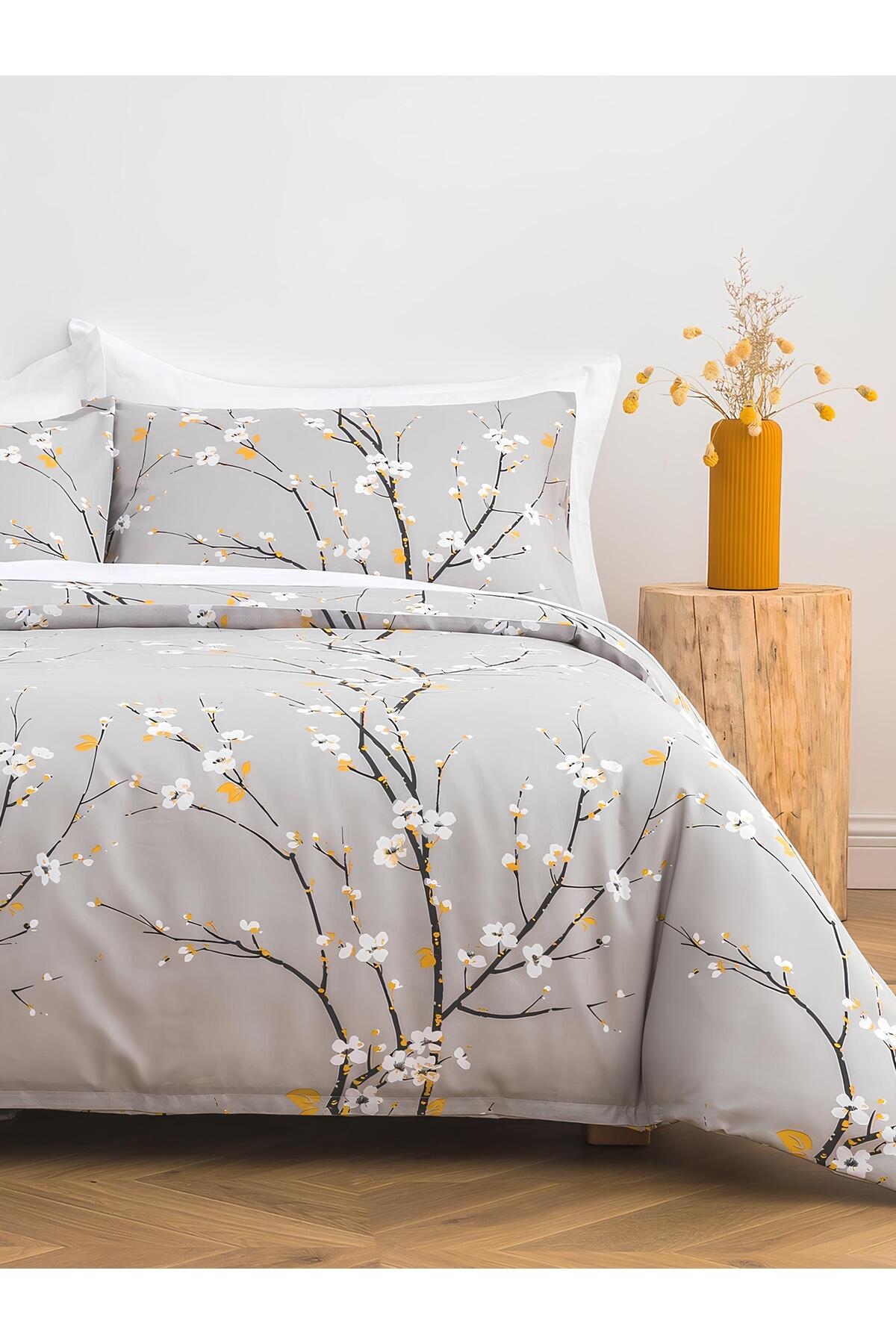 Always Lastikli Çarşaflı Çift Taraflı Çift Kişilik Nevresim Takımı Alaçatı Kahve