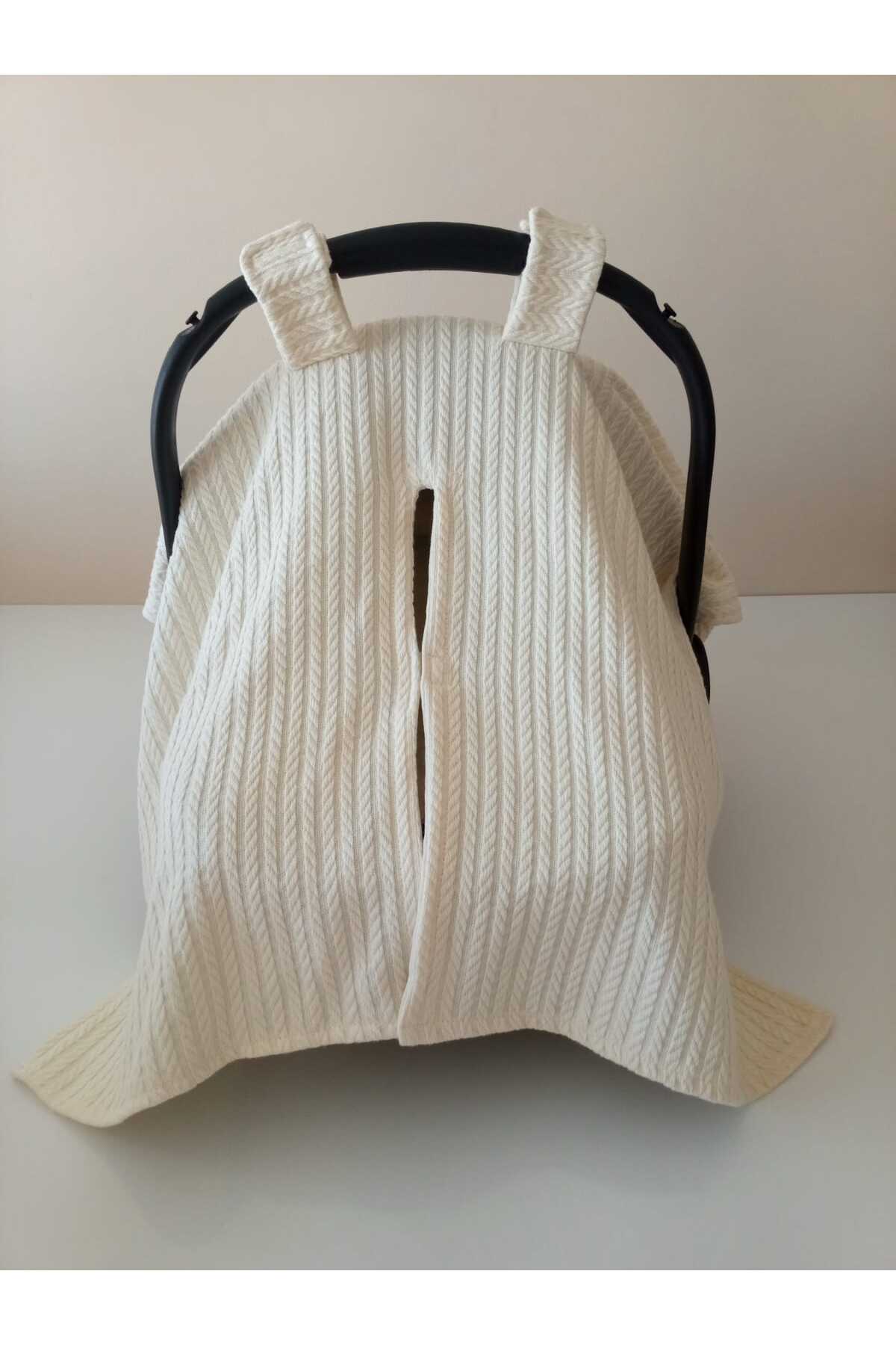 kalbimbaby Örgü Desen Puset Örtüsü (TEK) - Görsel 2