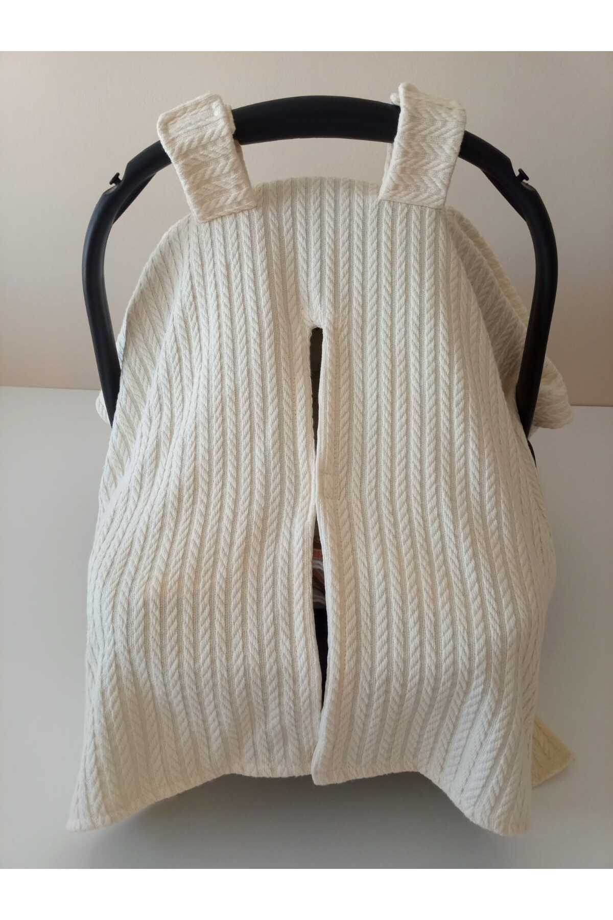 kalbimbaby Örgü Desen Puset Örtüsü (TEK) - Görsel 3