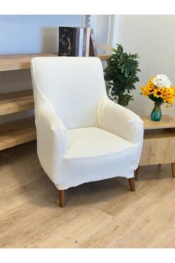 Faiend Streç Lastikli Esnek Yıkanabilir Pamuklu Jakarlı Desen Tekli Koltuk Örtüsü Koltuk Kılıfı (1- Adet)