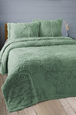 My Catherine Kelebek Desenli Çift Kişilik Yumuşak Wellsoft Battaniye / Yatak Örtüsü 230x250cm | YASTIKSIZ