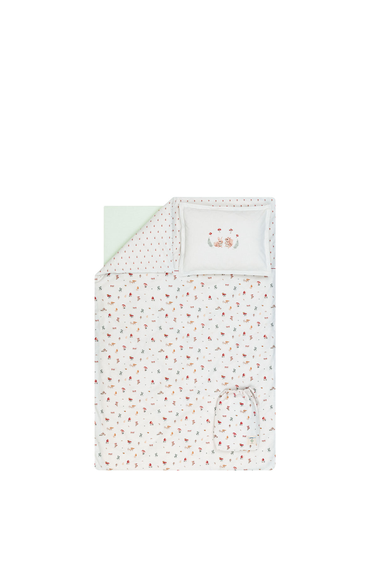 Yataş Mini Maples Bebek Organik Ranforce Nevresim Takımı - Ekru - Görsel 3