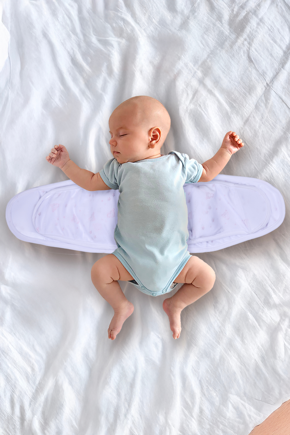 Messev Group Bebe Kundak Kemer 0-4 Ay Desenli Renkli Pamuk Yarım Kundak Kemer - Görsel 2