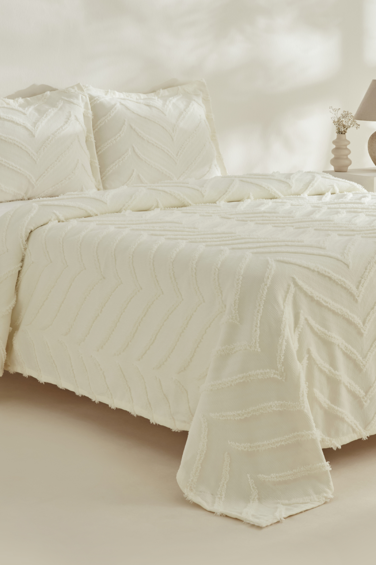 Karaca Home Arlina Geo Ekru Çift Kişilik Yatak Örtüsü - Görsel 2