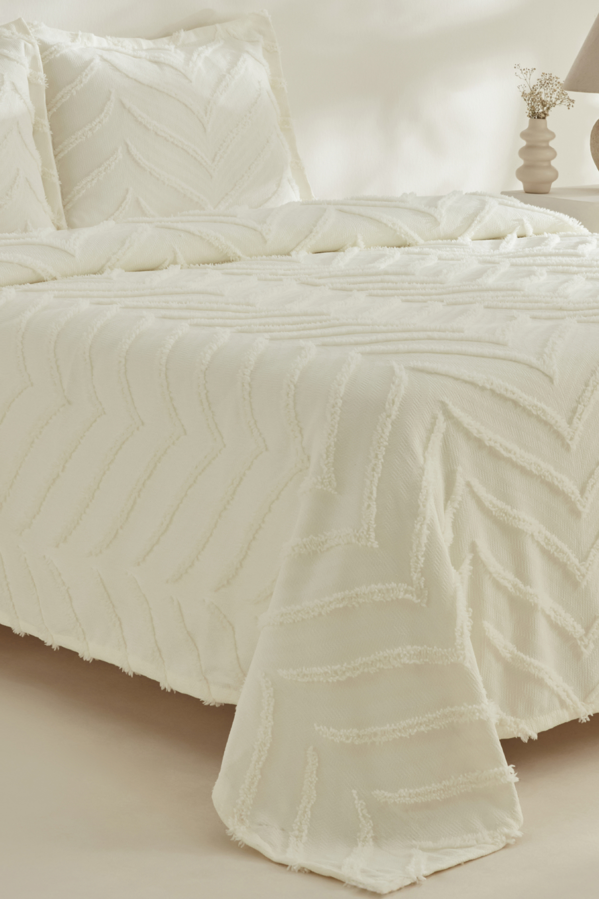 Karaca Home Arlina Geo Ekru Çift Kişilik Yatak Örtüsü - Görsel 3