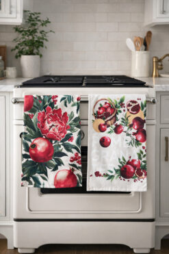 Pilloveland Desenli Mutfak Havlusu (2’li Set) | 30×50 cm - Narçiçeği