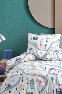 Cote Blanc Route %100 Pamuk Tek Kişilik Nevresim Takımı