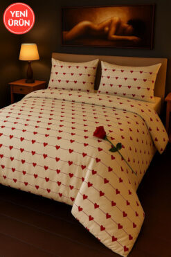 Sheri Home KALP MODEL Çift Kişilik Nevresim (Yorgan Kılıfı+2 Adet Yastık Kılıfı)8886567