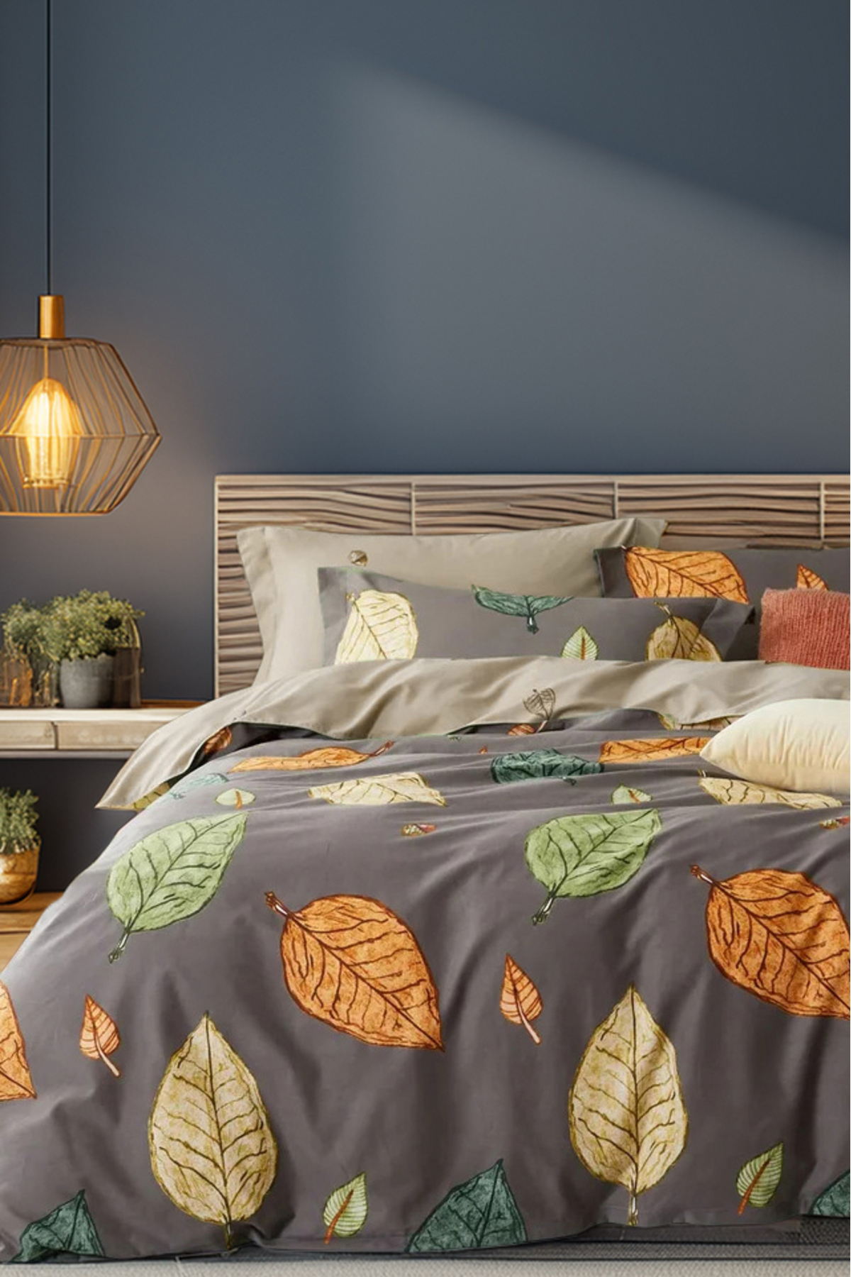 Always Çarşafı Lastikli Çift Taraflı Çift Kişilik Nevresim Takımı Deren