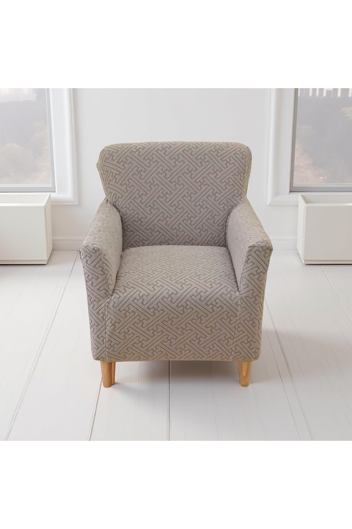 uzhanem Anahtar Desen Berjer Tek Kişilik Koltuk Örtüsü Koltuk Kılıfı - Görsel 2