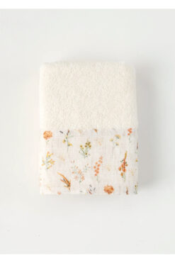 Bella Maison %100 Pamuk Floris Yüz Havlusu Krem (50x90 cm)