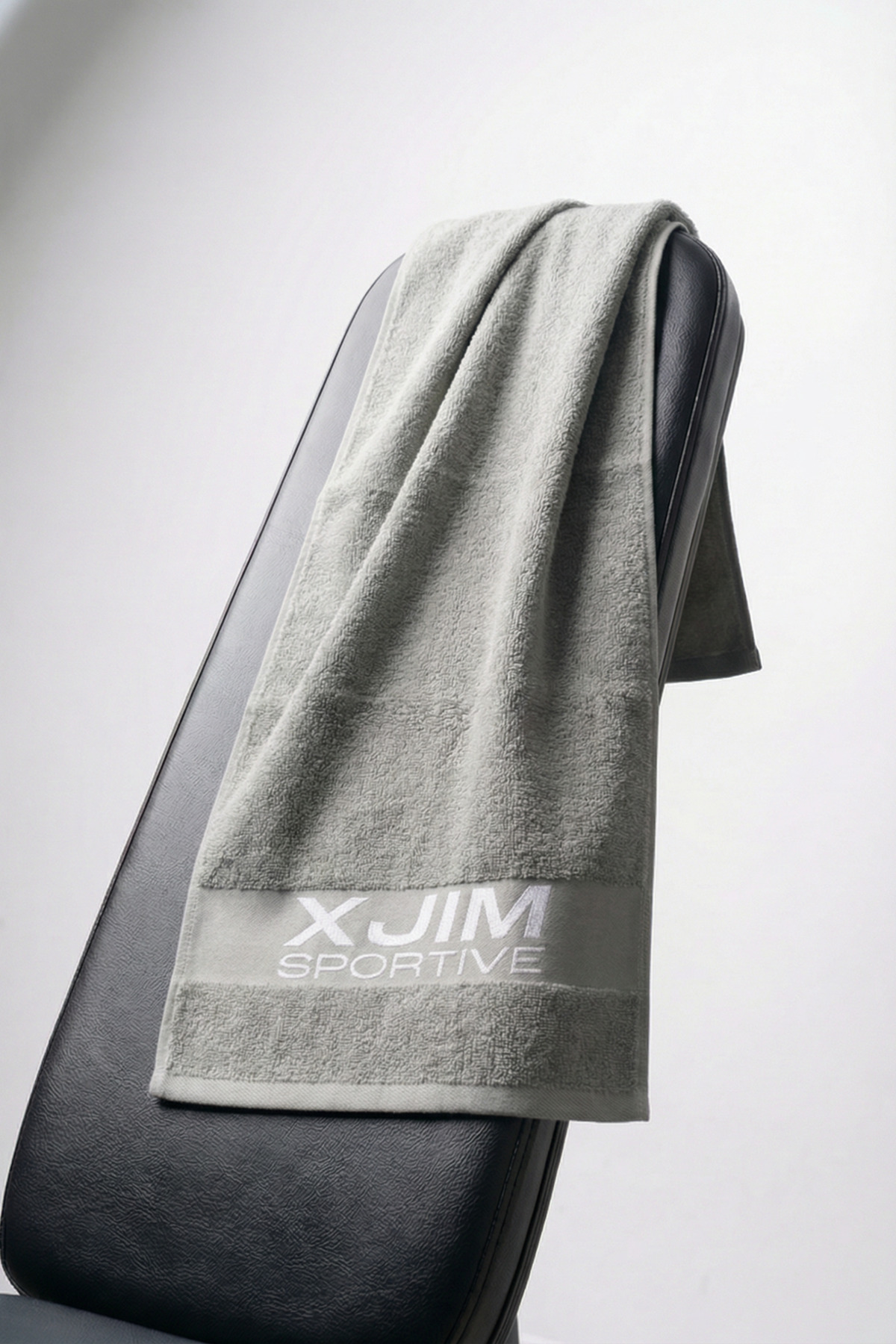 XJIM %100 Pamuk Gri Spor Sporcu Havlusu Fitness Antrenman Gym Boks İçin Ter Emici Havlu Yumuşak 30x100 - Görsel 2