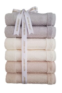 Özdilek Dory Yüz Havlusu 6 Adet- Pembe Krem Lila