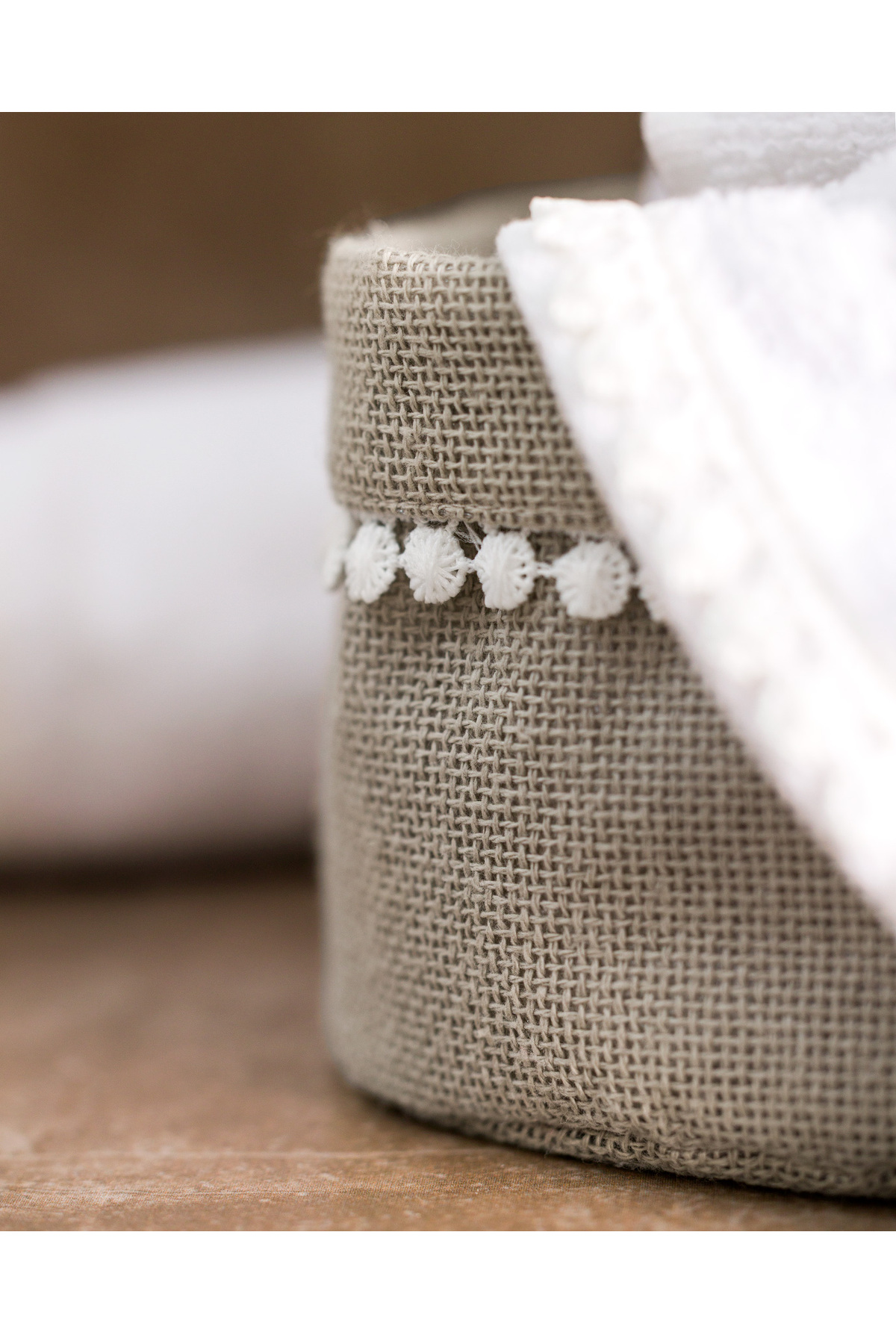 Madame Coco Lavrice Sepetli Havlu Seti - Beyaz - Görsel 3