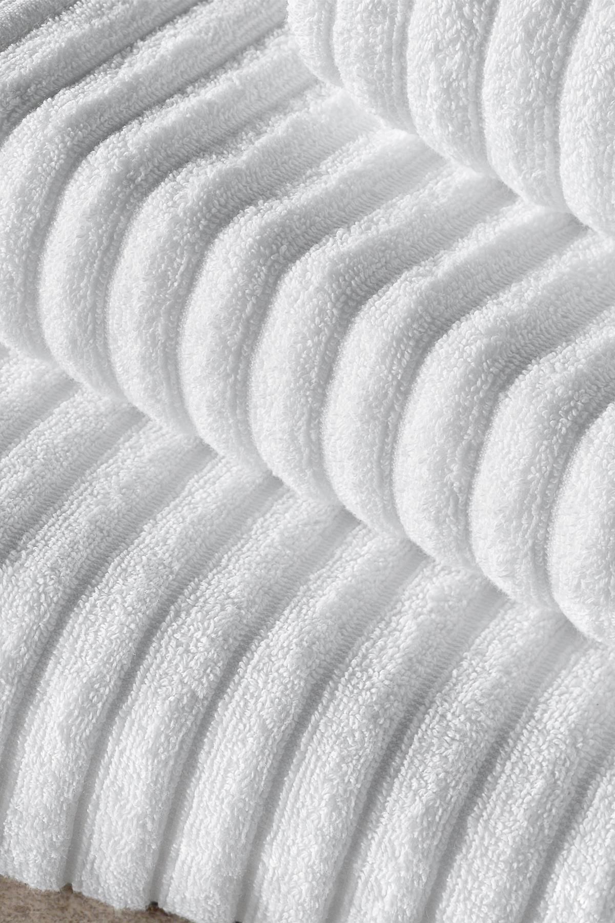 VAROL Mitis Serisi Otel Banyo Havlusu 90x150 700gr Beyaz - Görsel 2