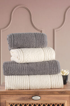 Güvenal Ece 4'lü Banyo Havlu Seti | Havlu | Banyo Havlusu I Hamam Seti I Çeyiz Havlusu