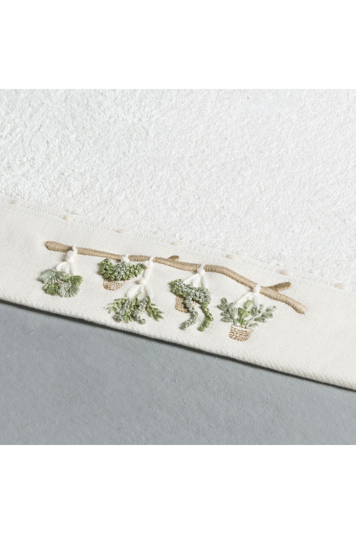 Linens Liana Pamuk 50X85 cm Yüz Havlusu Ekru - Görsel 2