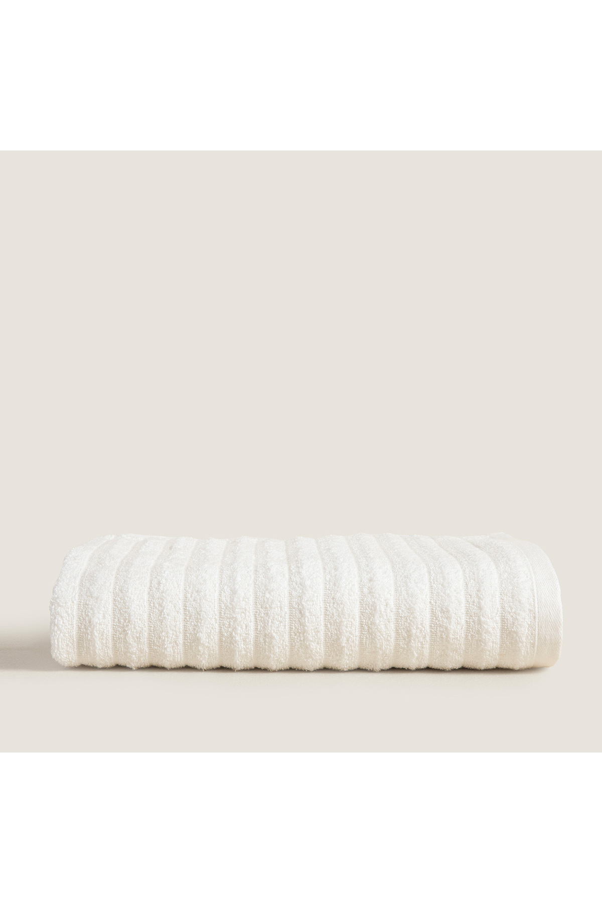 Chakra Waved %100 Pamuk Yüz Havlusu 50x80 cm Beyaz - Görsel 3