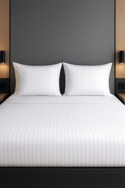 Setekshome Core Pamuk Saten Çizgili Çift Kişilik Nevresim Takımı