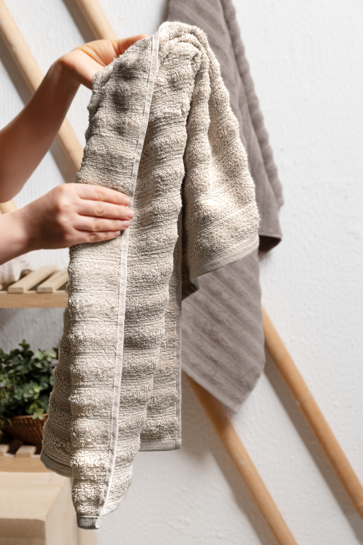 DNZGÜLCAN Bubble 4'lü Banyo Havlu Seti %100 Pamuk, Premium Hamam Takımı (2 adet 70x140 - 2 adet 50x90) - Görsel 3