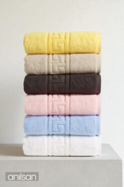 Anılsan 6'lı Karışık Greek El Havlusu - 50x90 Cm, 225 Gr, %100 Pamuk, Spa Ve Otel Havlusu