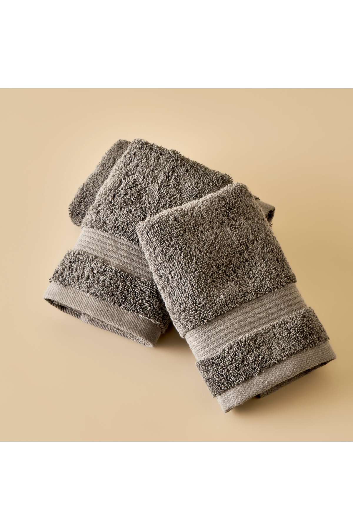 Bella Maison %100 Pamuk Premium Dorita El Havlusu 3'lü Koyu Gri (30x50 cm)