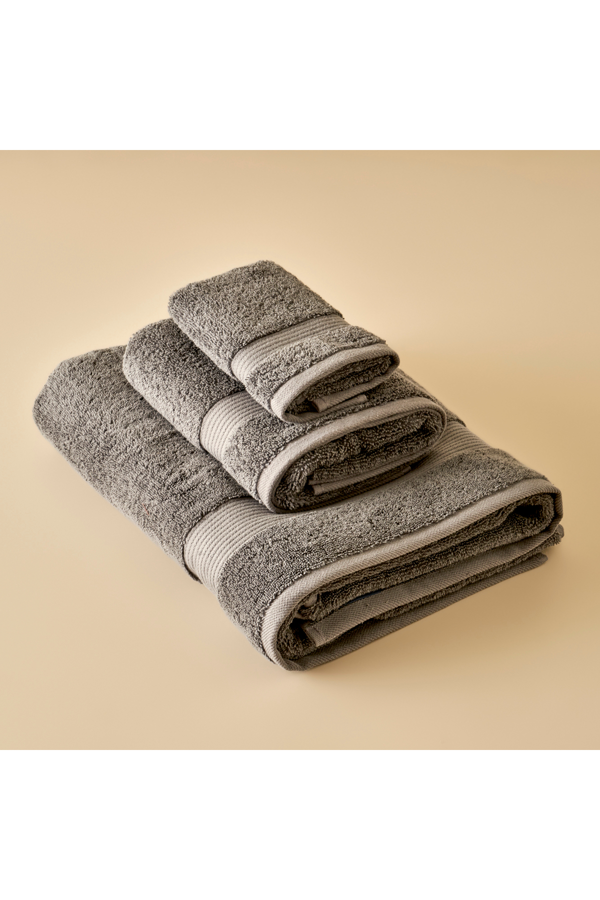 Bella Maison %100 Pamuk Premium Dorita El Havlusu 3'lü Koyu Gri (30x50 cm) - Görsel 3
