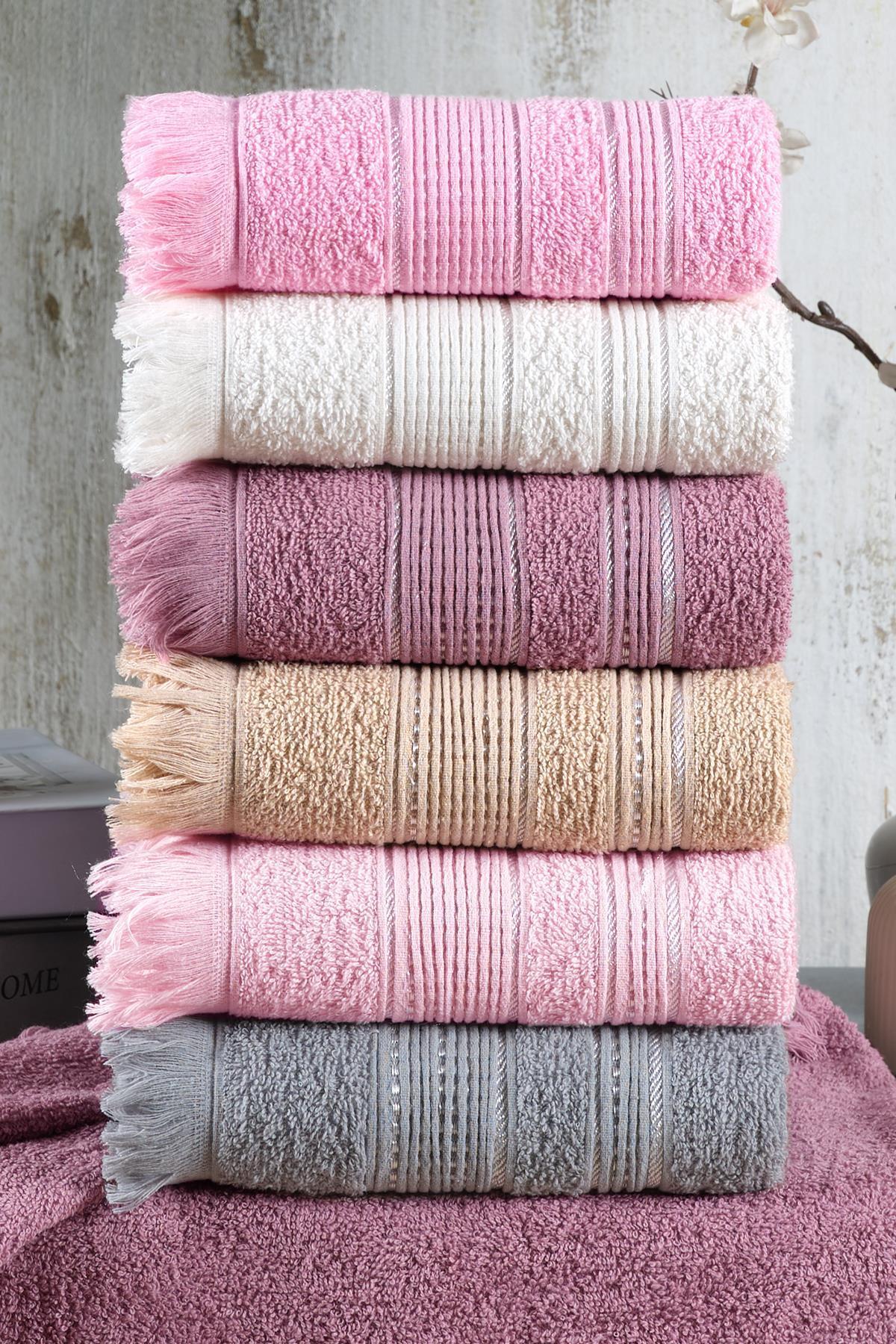 Zeynep Tekstil Shiny 6'lı 50x90 cm El&Yüz Havlu Seti - Görsel 2