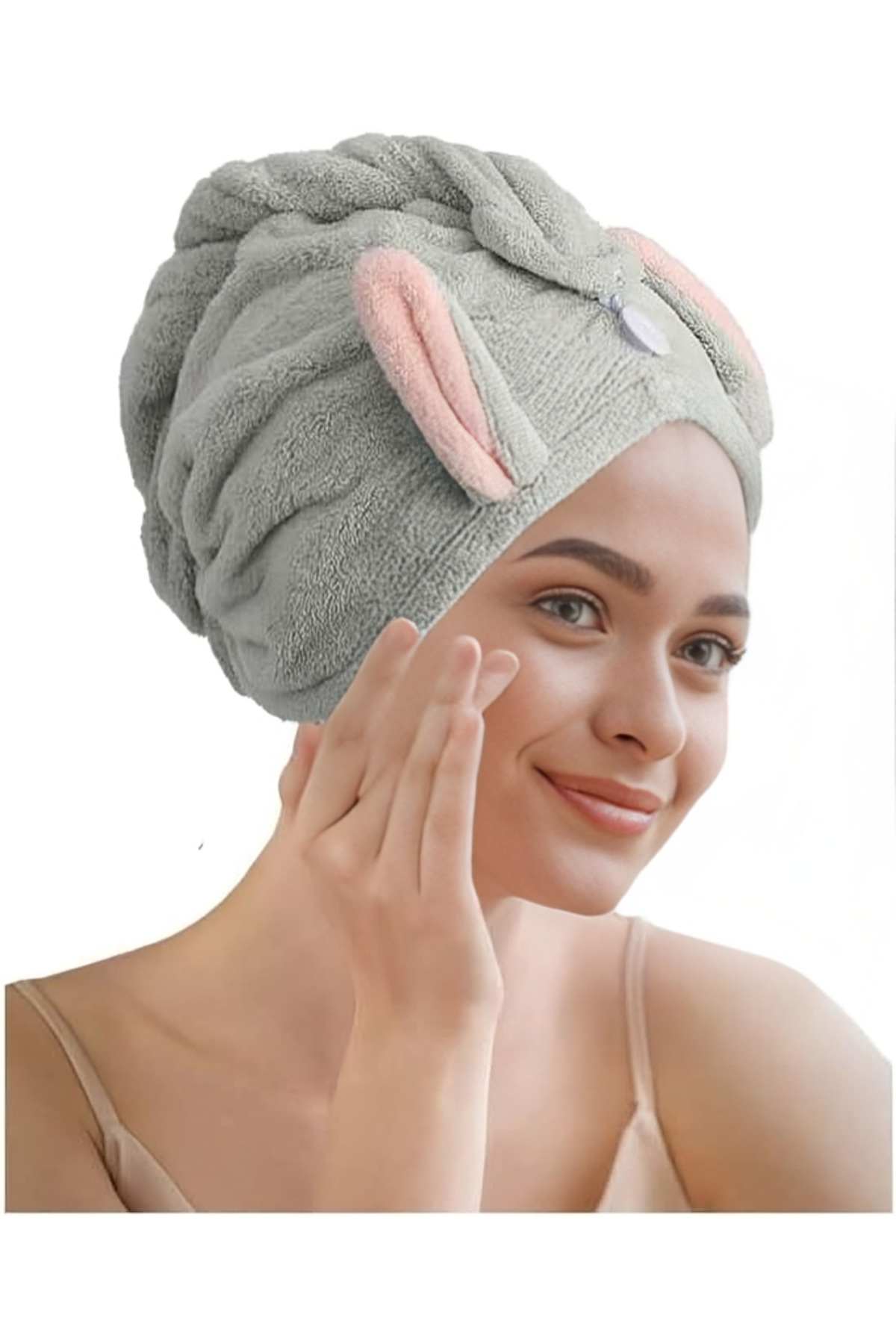 SB SizinBazar Pamuklu Saç Kurulama Bonesi Baş Havlu Saç Bonesi- Pamuklu Saç Bonesi