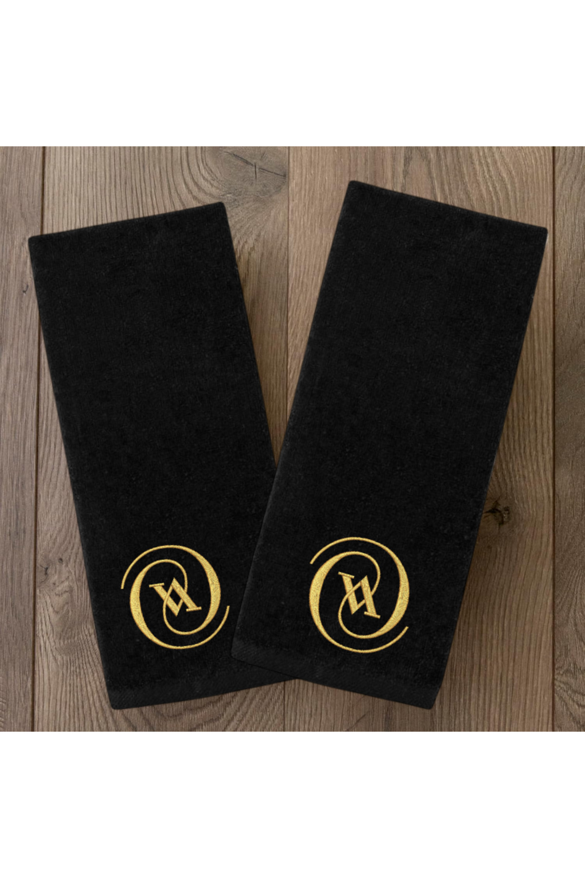 Ursa V HARFİ NAKIŞLI DEKORATİF MUTFAK VE BANYO HAVLUSU 2 ADET 30x50 - Görsel 2