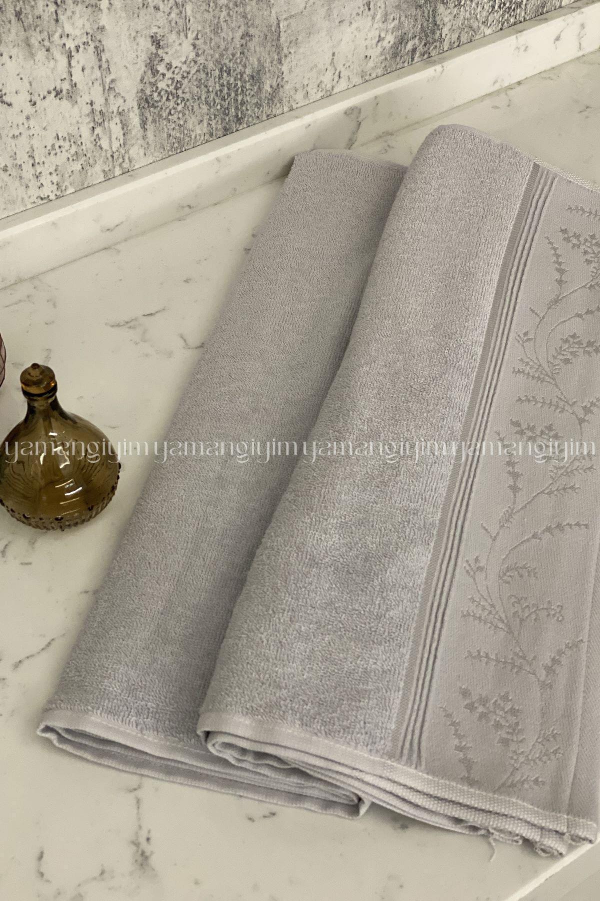 Özdilek Ditsy El-Yüz Havlusu 4 Adet-Krem-Gri - Görsel 2