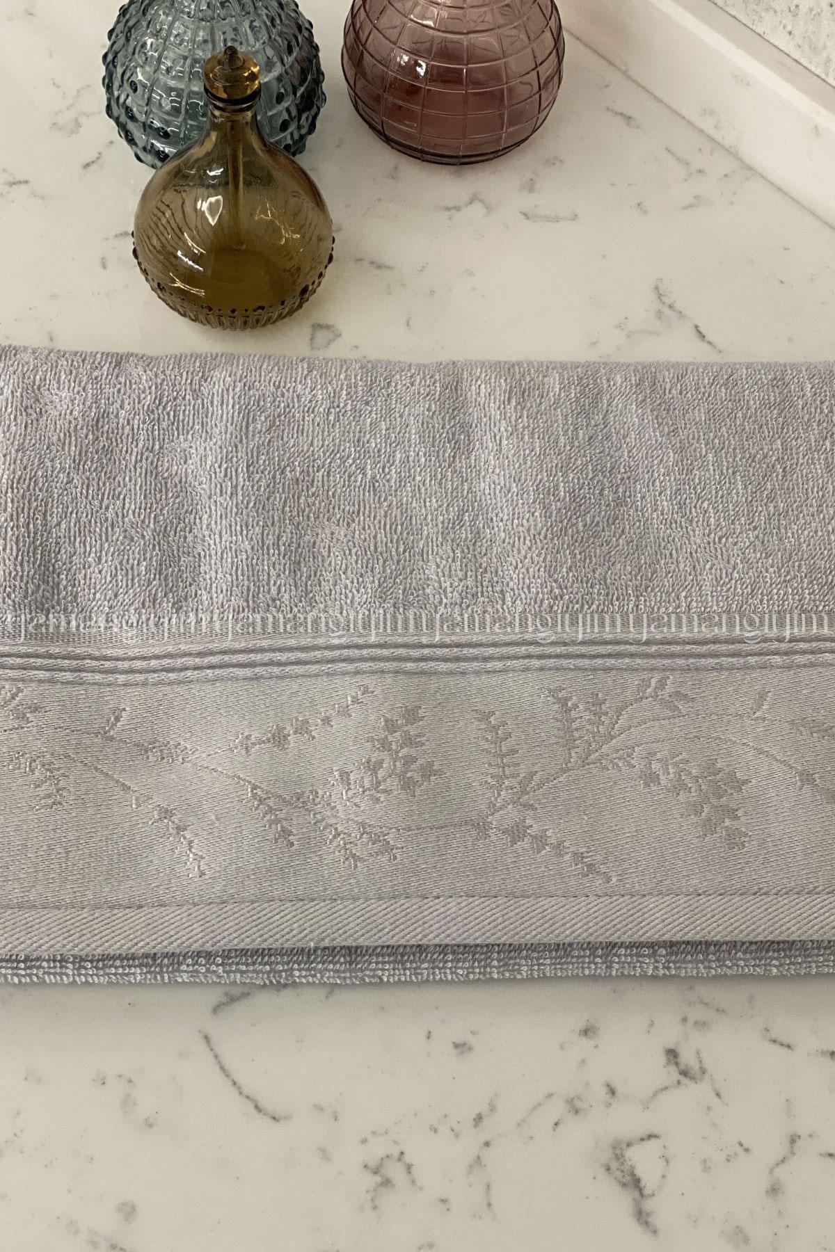 Özdilek Ditsy El-Yüz Havlusu 4 Adet-Krem-Gri - Görsel 3