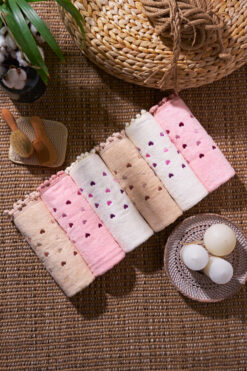 Comfort Home Ponponlu 6'lı Premium 30x50 Havlu Seti - Çeyizlik | Kaliteli, Yumuşak, Mutfak - El Havlusu