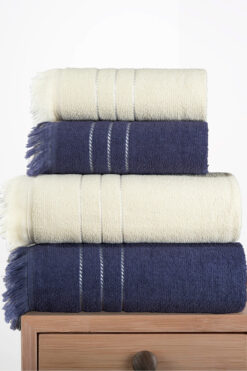 Comfort Home 4’lü Pamuklu Banyo Havlu Seti Hamam Takımı, El, Yüz, Baş ve Beden, 2 Adet 40x80cm + 2 Adet 70x140cm