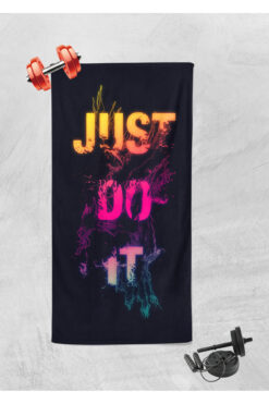 Erays Home Dijital Baskılı Spor Sporcu Fitness Havlusu 50x100 Cm %100 Pamuk