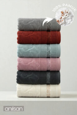 Anılsan 6'lı Didyma El Havlusu - 50x80 Cm, 170 Gr, %100 Pamuk, Spa Ve Otel Havlusu