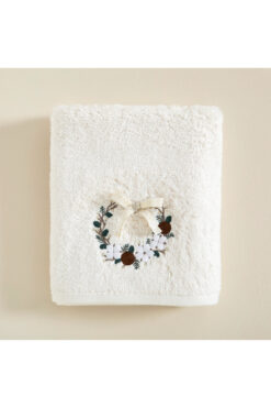 Chakra Bigode Yüz Havlusu 50x90 cm Ekru