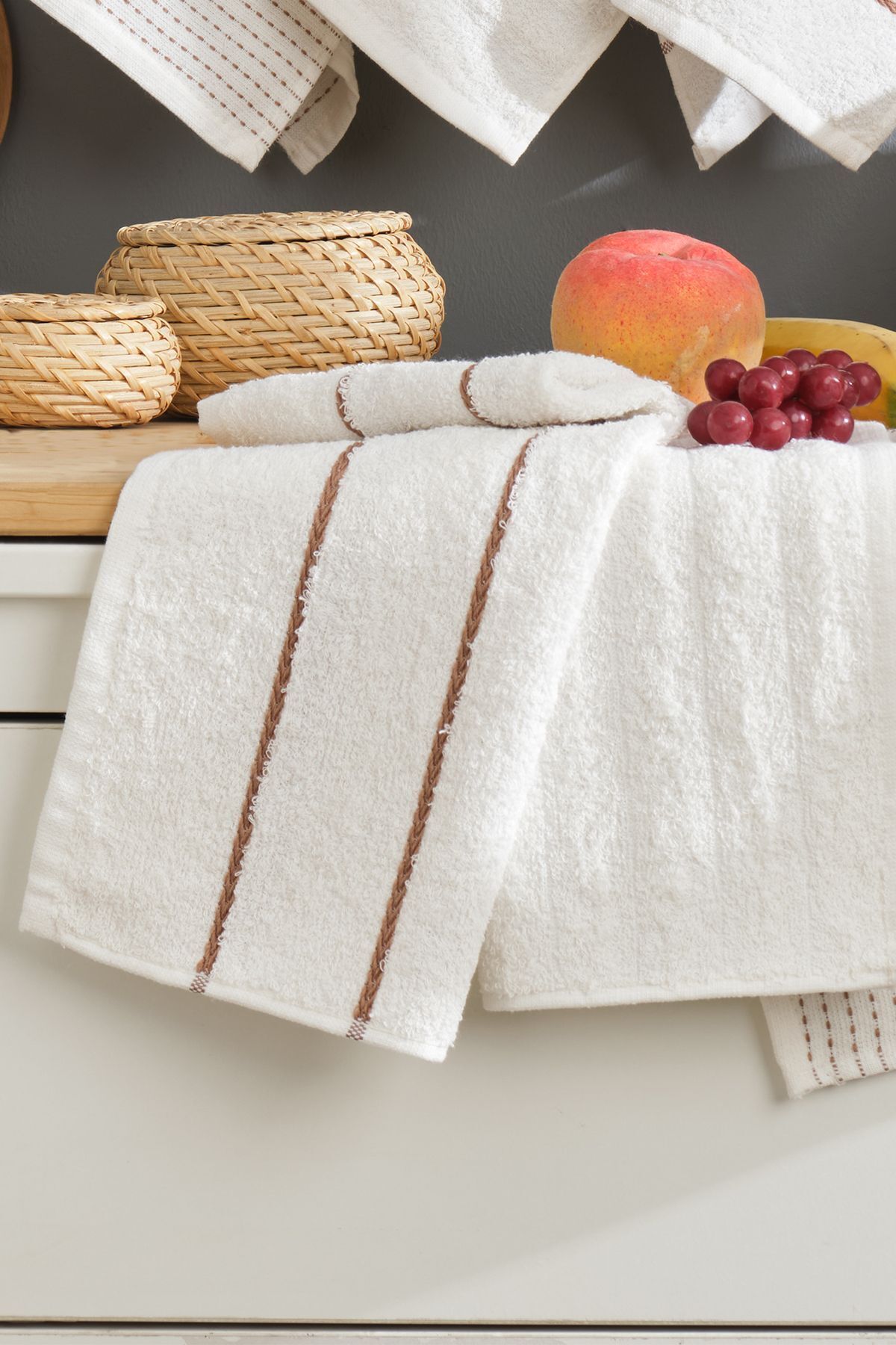 Eponj Home 6lı Mutfak Havlusu 30x50 Sofya Krem - Görsel 2