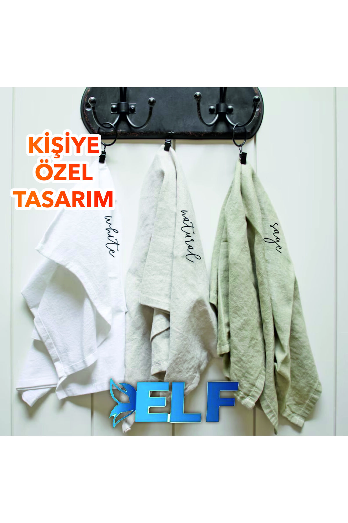ELF REKLAM Kişiye Özel Çiftlere Özel Havlu ( 2 Adet) - Görsel 3