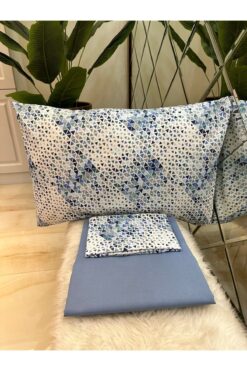 Özcan Ev Tekstil Life Tek Kişilik Çarşaf Yastık Seti Indigo