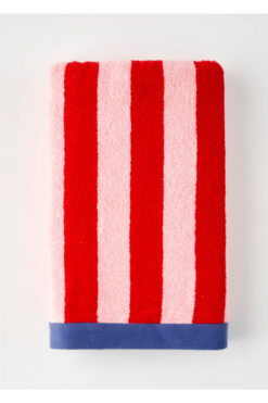 Bella Maison %100 Pamuk Line Banyo Havlusu Kırmızı (90x150 cm)
